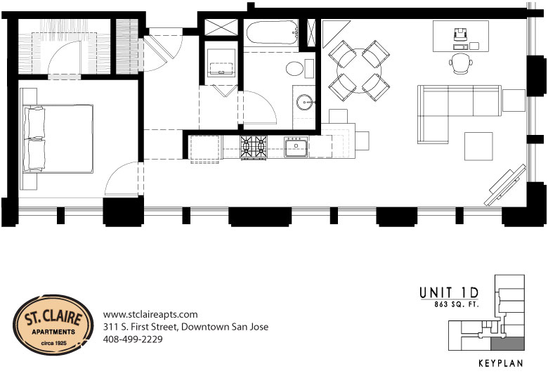 Floor Plans St. Claire Apartments Downtown San Jose